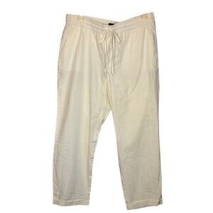 J. Crew Womens Linen Pants Size 14 Lined Pull On Coastal Resort Beach NWT